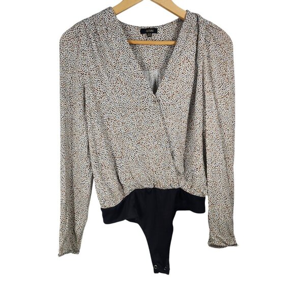 AFRM Womens‎ Leopard Print Bodysuit M Rayon & Polyester Blend - Picture 9 of 10